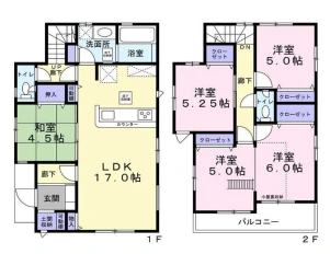 中古戸建の物件図面