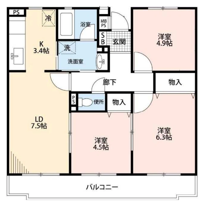 レインボー行田の物件図面