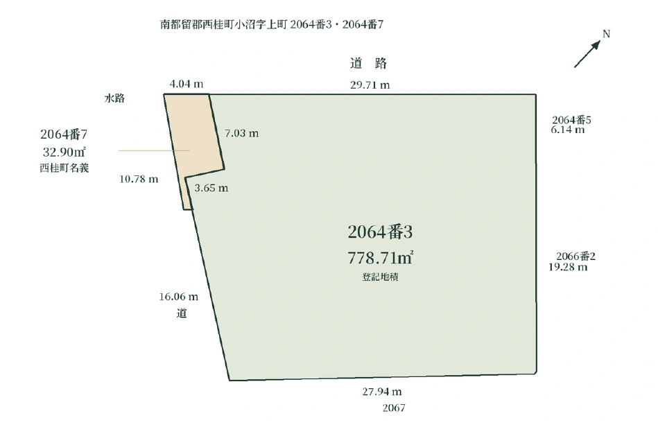 西桂町小沼の物件図面 1